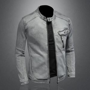 Patchs de broderie d'hiver personnalisés pour hommes Veste en jean décontractée chaude Punk Jeans Coat Outwear - Product Image 4