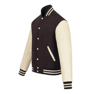 Chaqueta de Béisbol de Lona para Hombre, Estilo Urbano, Cuello Redondo, Bolsillos Delanteros, Antibacteriana, Novedad 2025 - Product Image 1
