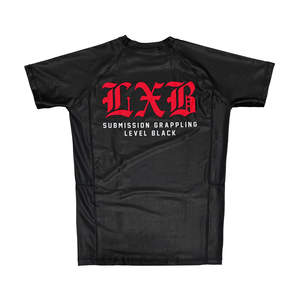 Vente en gros de rashguard de compression unisexe à manches courtes pour MMA et BJJ, imprimé par transfert thermique, respirant, UPF50+, avec empiècements latéraux, 220g - Product Image 2