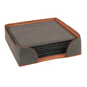 Posavasos de cuero único para mesa, posavasos de agua con forma cuadrada, soporte de la mejor calidad - Product Image 2
