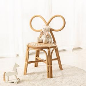 Gran oferta de sillas decorativas para niños con lazo, de bajo costo, de ratán natural, juego de sillas para niños. - Product Image 2