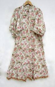 Summer Women's Elegant Casual Boho Style Maxi <b>Dress</b> Long Sleeves Button Decorated Long Chiffon Midi for <b>Weddings</b> Other Occasions - Product Image 6