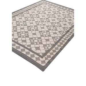 Alhambra Ivory Flat Weave Wool <b>Rugs</b> Geometric Handmade Rectangle <b>Rugs</b> for Home for Living Room Bedroom Hallway-Model ADWL-13164 - Product Image 2