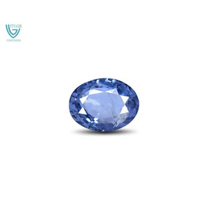 Zafiro Azul Natural de 4.11 Quilates, Gema Suelta con Corte Ovalado de 8mm de Altura, Forma de Estrella, Tratado Térmicamente para Joyería - Product Image 1