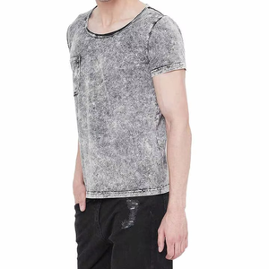 เสื้อยืดผู้ชายไซส์ใหญ่พิเศษซักได้สำหรับฤดูร้อนลายสีพื้นสไตล์ล่าสุดมีบริการ OEM - Product Image 5