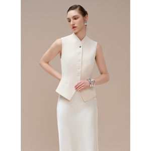 Ventas calientes Chaquetas de mujer Botones frontales Marca personalizada Audrey Chaqueta de solapa Tela de telar de madera Whiteant Vietnam Mayorista - Product Image 1