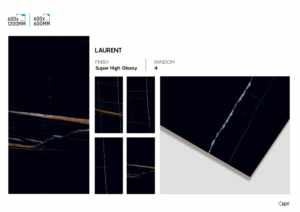 Carreaux de porcelaine modernes super noirs à finition brillante 60x120cm, finition polie pour des designs de sols élégants - Product Image 4