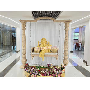 จัดงานแต่งงานพระพิฆเนศสำหรับแกว่งทางเข้างานแต่งงานมหาราชานไม้แกว่งสำหรับห้องโถงงานแต่งงานอินเดียตกแต่งทางเข้าพระพิฆเนศ - Product Image 1
