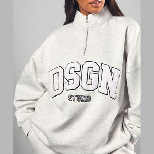 Ensemble de survêtement décontracté pour femmes deux pièces sweat à capuche pantalon de survêtement avec motif solide imprimé personnalisé col montant personnalisable - Product Image 5