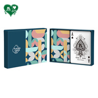 Cartes à jouer personnalisées pour bridge, double jeu avec couleur personnalisée dans une boîte rigide en carton, modèle G005 (TW)