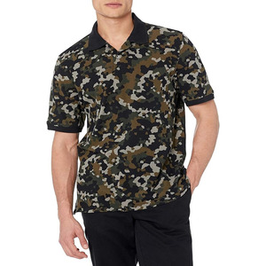 Polo imprimé camouflage pour homme, polo à manches courtes pour homme, tenue de rue, nouveau style, fabriqué par Dress Sports - Product Image 1