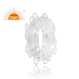 Nuevo diseño elegante de Plata de Ley 925, nuevo anillo de banda, joyería de diseño personalizado para mujer, regalo para ella. - Product Image 2