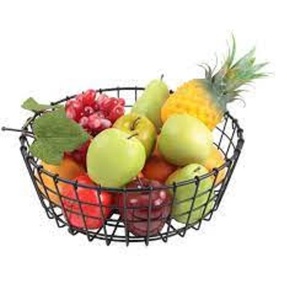 Panier de fruits en métal de fer de conception unique utilisation de grande taille pour le panier de stockage d'article d'ustensiles de cuisine de maison et d'hôtel - Product Image 1