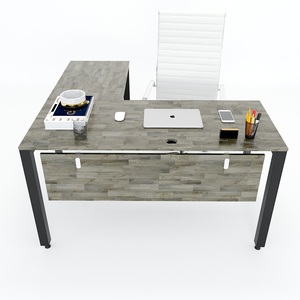 HBTA014 Trian System L-Shaped <b>Desk</b> 140x140cm Simple Design Home Office Wooden Laptop Table <b>Extendable</b> Triangular Iron Legs - Product Image 6
