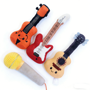 Ensemble d'instruments de musique en peluche personnalisés, guitare et microphone en peluche douce pour enfants de 2 à 4 ans, cadeau d'anniversaire unisexe - Product Image 1