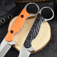 Couteau Bowie de chasse et de camping d'extérieur, lame en acier Damas de haute qualité, pointe tombante, OEM personnalisé, garantie 1 an, le plus vendu
