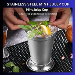 Calidad Premium Moscow Mule Mojito Mint Julep Copas de cóctel de acero inoxidable Logotipo láser personalizado Suministros para Bar Metal Best Moscow - Product Image 6