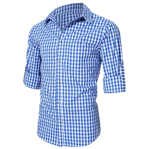 Camisa bávara masculina de cor sólida de material respirável de melhor qualidade/camiseta bávara nova e elegante de secagem rápida