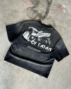 เสื้อยืดครอปสำหรับผู้ชายเสื้อสไตล์สตรีทแวร์ผ้าฝ้าย100% โอเวอร์ไซส์ - Product Image 2