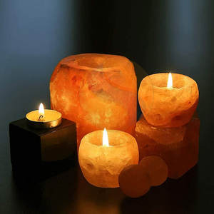 Lámpara de sal de vela del Himalaya orgánica Natural 100% más vendida, artesanías naturales decorativas de tacto Real hechas a mano - Product Image 2