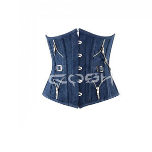 Corsé de Mezclilla con Varillas de Acero para Mujer, Moda al por Mayor - Product Image 1