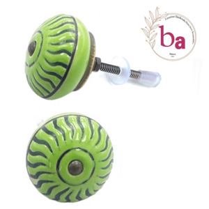 Meilleurs fournisseurs Boutons et poignées de tiroir en céramique gravés modernes pour armoire Commode de cuisine Chambre à coucher Salle de bain Salon - Product Image 1