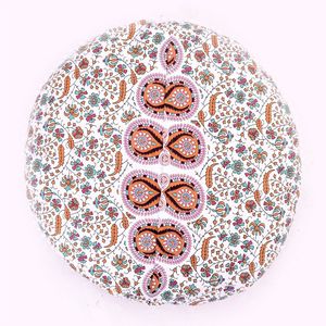 Peacock Mandala Floor Cushion <b>Cover</b> Pouffe Hippie Cotton Pouf Home Textile Home Decor <b>Sofa</b> Cushion <b>Cover</b> By Indian Consigners - Product Image 4