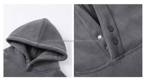 Sweat-shirts à capuche en sherpa pelucheux 600 g/m², vêtements vierges pour l'hiver, pull en polaire, mode streetwear, pull lourd - Product Image 3