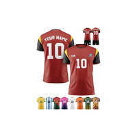 Camiseta de Fútbol Personalizada de Alta Calidad, Uniforme con Nombre de Equipo, Número y Logotipo, 100% Poliéster, Secado Rápido, Manga Corta, Verano