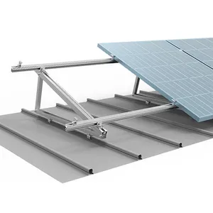 Staffa di montaggio solare triangolare pannello solare regolabile struttura zavorrata Kit di sistemi di montaggio fotovoltaico a tetto piatto