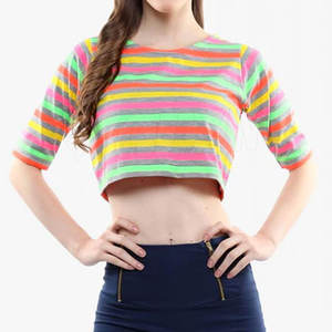 Meilleure vente Top court pour femmes de qualité supérieure Vente en ligne Top court pour femmes de couleur unie Top court pour femmes - Product Image 1