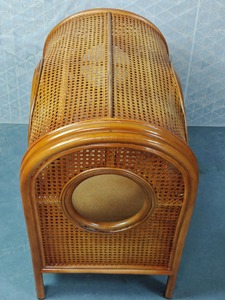 Summer Cooling Breathable Rectangular PP Rattan Resin Wicker Handwoven Eco-Friendly <b>Inflatable</b> Dog Cat Beds <b>House</b> Net Furniture - Product Image 2