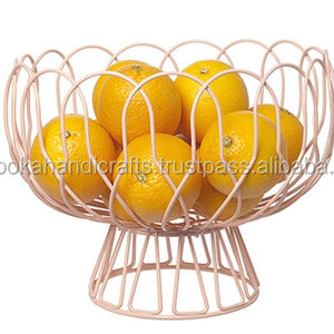 BOL À FRUITS FAIT MAIN, BOL À FRUITS DÉCORATIF EN FIL DE MÉTAL, BOL À FRUITS MODERNE EN FIL DE MÉTAL - Product Image 1