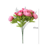 Pivoines de style européen simulées couleur printemps 13 fleurs de pivoines artificielles utilisées pour la décoration de salle d'échantillons d'accessoires de mariage
