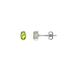 ต่างหูเงินแท้ 925 ประดับเพอริดอทดีไซน์รูปไข่ทรงลูกแพร์ ตัวล็อคแบบผีเสื้อ ดีไซน์ทันสมัย แบบฝังขอบ 3 คู่ สำหรับวันครบรอบ - Product Image 3