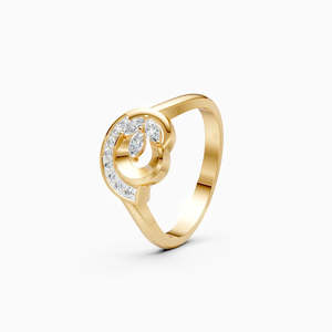 Anillo Casual Glam con Diamante Cultivado en Laboratorio, Delicado, para Uso Diario, Ecológico, con 0.17 Ct |   En oro amarillo, blanco y rosa de 9 quilates - Product Image 3