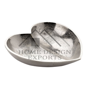 Bol de service pour fruits et desserts pour décorations de salon Design martelé en aluminium Bol de service pour fruits et légumes séchés - Product Image 3