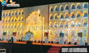 Lujoso tema árabe al aire libre boda espejo escenario Decoración elegante boda escenario decoración espejo paneles - Product Image 3