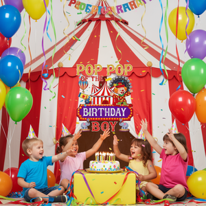 Camiseta de manga larga con tema de circo y carnaval de Pop Pop Of The Birthday Boy - Product Image 3