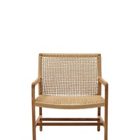 Chaise de salle à manger en bois de teck avec bras Finition naturelle pour intérieur et extérieur Fabriqué en Indonésie