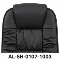 Chaise de bureau de direction moderne en cuir PVC noir, accoudoirs rembourrés, finition chromée, base à cinq étoiles, hauteur réglable pour manager
