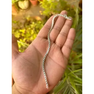 925 Silver Fashion Tennis <b>Bracelet</b> with Blue Sapphire Elegant and Luxurious Accessory - Product Image 6