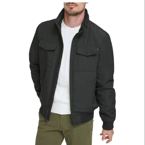 แจ็คเก็ตบอมเบอร์ผ้าใบมีฮู้ดของผู้ชายสำหรับฤดูหนาวดีไซเนอร์หนาอบอุ่นระบายอากาศได้ดีสำหรับผู้ที่ชื่นชอบแฟชั่นในเมืองสวมใส่สบาย - Product Image 2