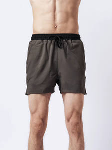 Shorts d'été décontractés à taille élastique avec cordon de serrage, logo frontal, coupe droite, respirants, séchage rapide, avec poches, pour l'entraînement - Product Image 6