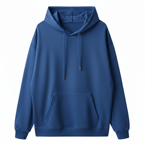 Sweat à capuche pour homme, nouvelle mode printemps automne, manches longues, décontracté, couleur unie, avec poche, style fin tissé - Product Image 1