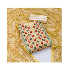 Traje de poliéster de calidad superior para mujer, vestido bordado, traje como traje de Kurta Pazama, de la India, Exportación - Product Image 1