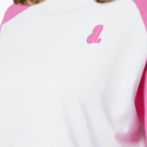 Sudadera de cuello redondo con bordado raglán para mujer, 300g, peso de tela, impresión Digital, mangas completas informales de invierno, servicio OEM - Product Image 5