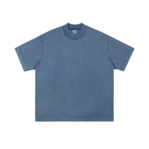 Vêtements vintage d'été sur mesure T-shirt de grande taille pour hommes T-shirt Stone Wash pour hommes - Product Image 1