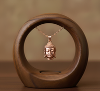 Pendentif Bouddha en argent sterling 925 avec labradorite, plaqué or rhodié, chaîne minimaliste tendance, idéal pour le quotidien, cadeau