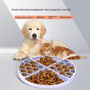 <b>Silicone</b> Pet Slow Feeding Bowl with Suction Cup Anti-Choking Honeycomb Pattern Dog Licking <b>Mat</b> - Product Image 3
